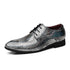 Elegant Patent Leather Derby Shoes for Men – Formal Wedding and Business Office Footwear with Pointed Toe Design, Available in Size 48